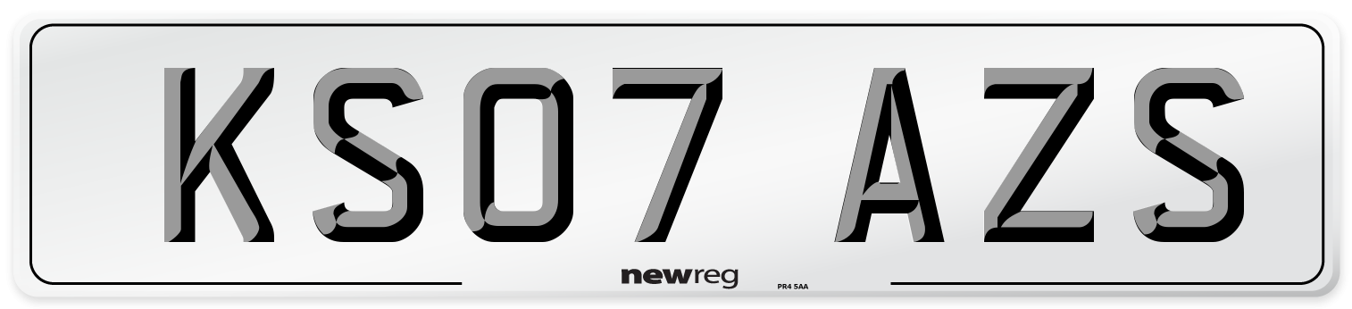 KS07 AZS Number Plate from New Reg